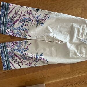 Chico's Cream Textured Pants. US size 12, Chico’s size 2